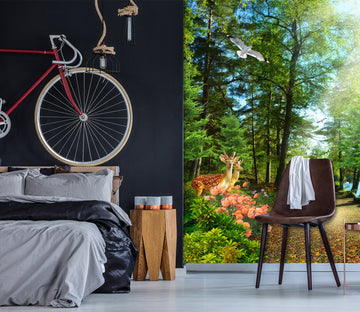 3D Forest Fawn 1966 Wall Murals