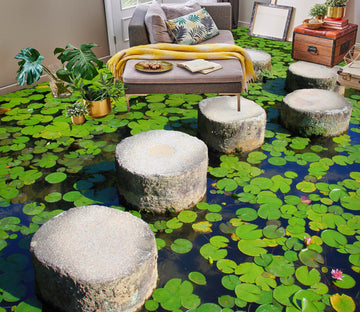 3D Green Duckweed 016 Floor Mural  Wallpaper Murals Rug & Mat Print Epoxy waterproof bath floor