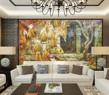 3D Castle Leaves WG69 Wall Murals Wallpaper AJ Wallpaper 2 