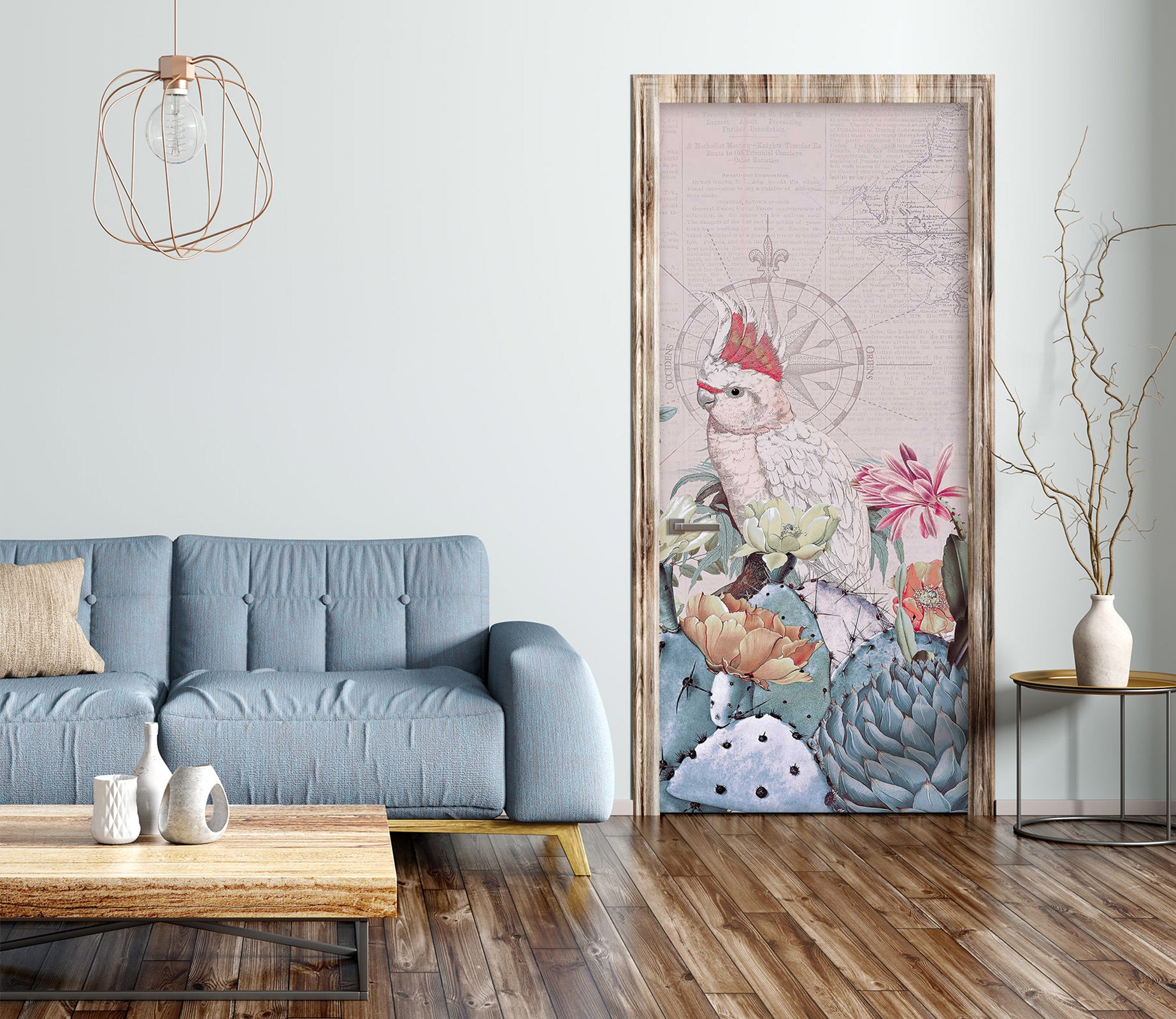 3D Parrot Cactus Flowers 118111 Andrea Haase Door Mural