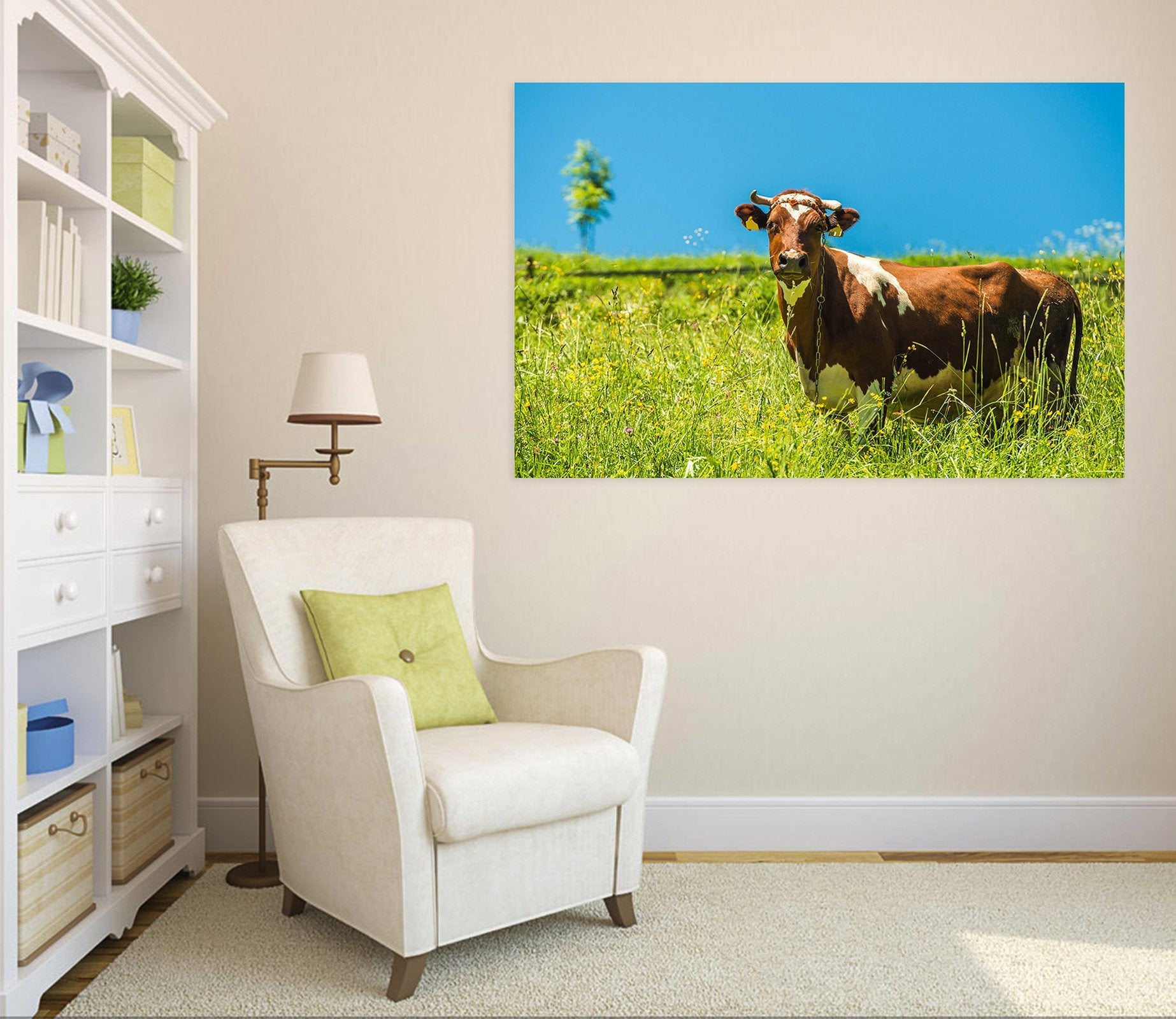 3D Cow Nature 21 Animal Wall Stickers Wallpaper AJ Wallpaper 2 