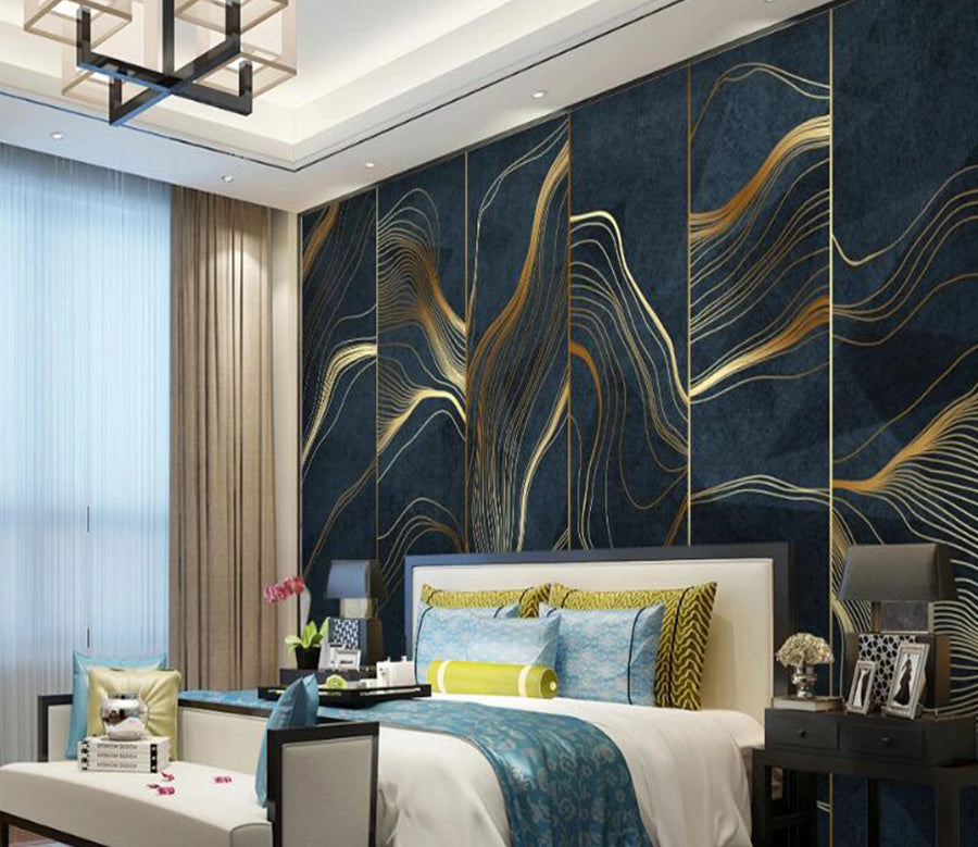 3D Gold Thread 160 Wall Murals