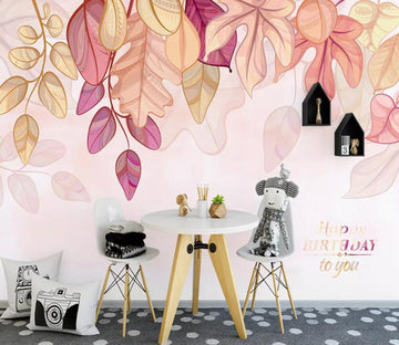 3D Colored Leaves WC97 Wall Murals Wallpaper AJ Wallpaper 2 