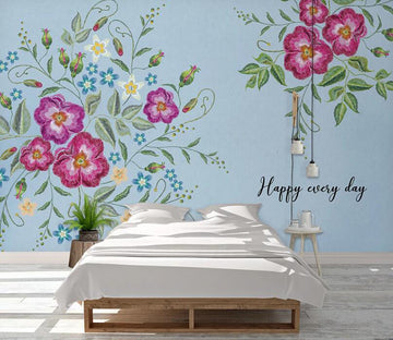 3D Flowers Bloom 1059 Wall Murals