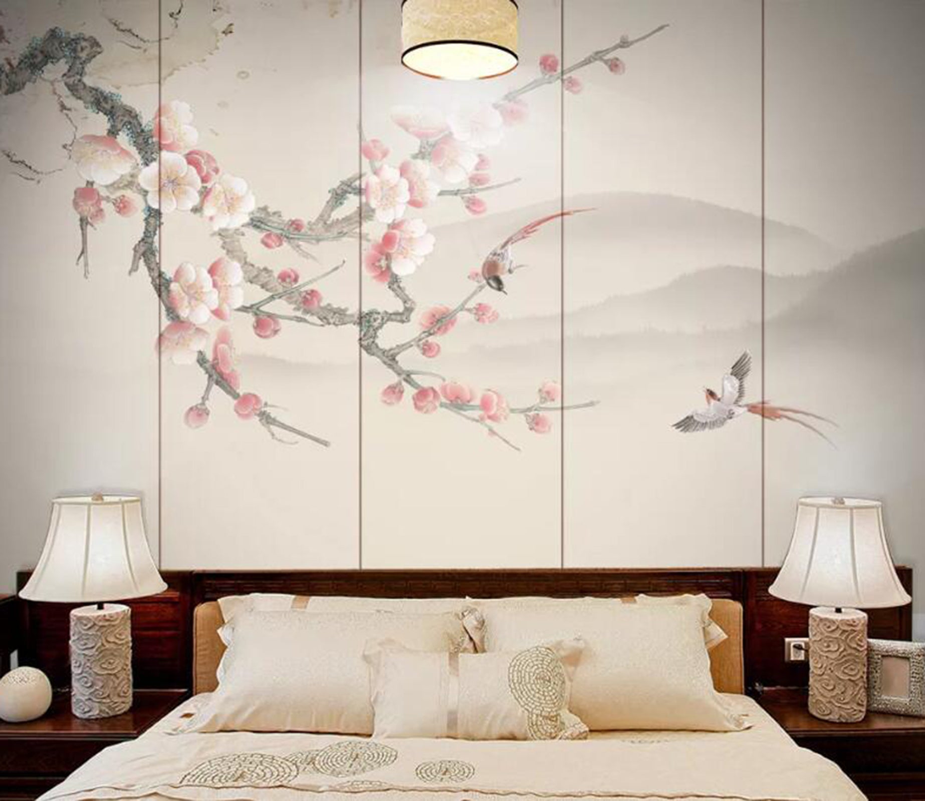 3D Peach Blossom WC11 Wall Murals Wallpaper AJ Wallpaper 2 