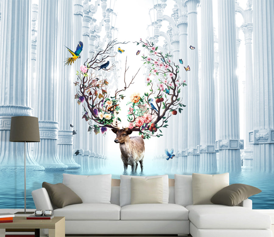 3D Church Deer WG273 Wall Murals