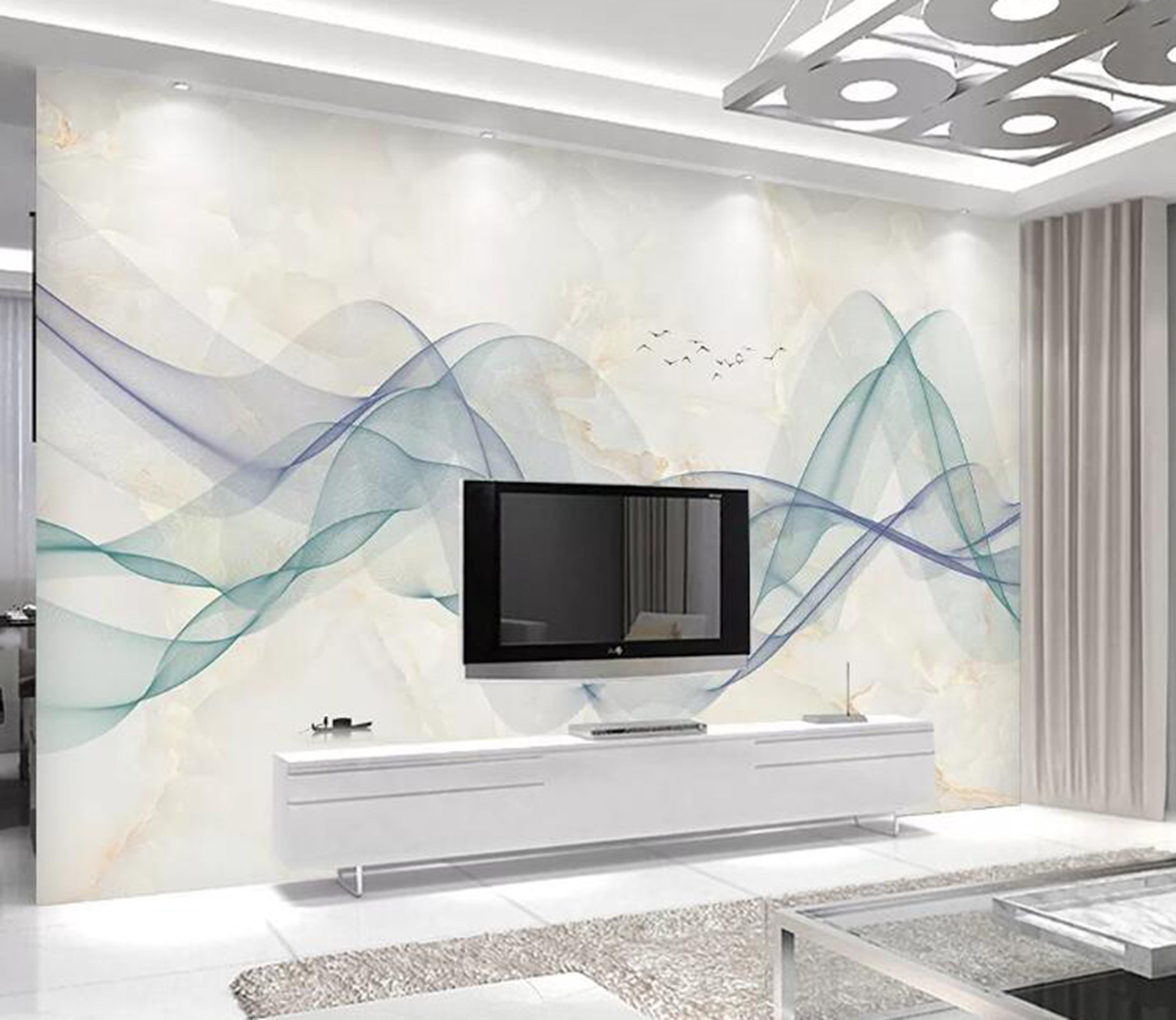 3D Color Wave WC69 Wall Murals Wallpaper AJ Wallpaper 2 