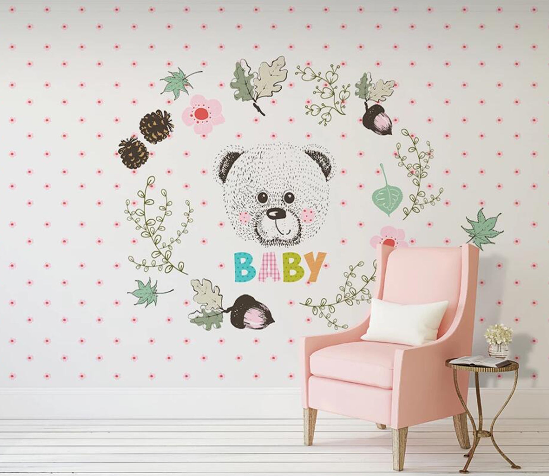 3D Cute Bear WC24 Wall Murals Wallpaper AJ Wallpaper 2 