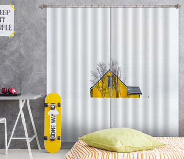 3D Yellow House 082 Marco Carmassi Curtain Curtains Drapes