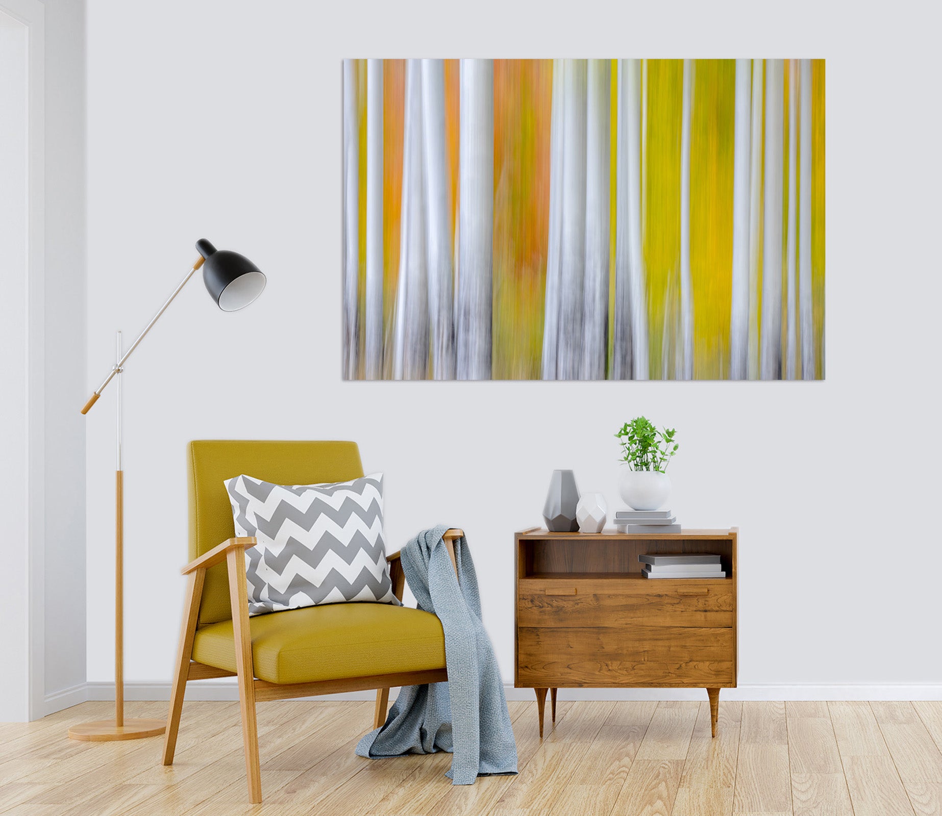 3D White Trunk 213 Marco Carmassi Wall Sticker