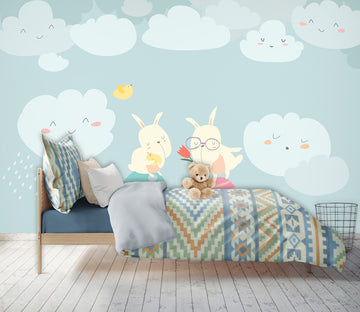 3D Rabbit Chicken WG401 Wall Murals
