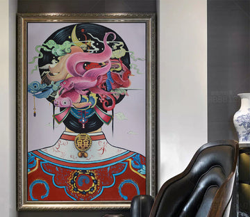 3D Court Hairstyle WG085 Wall Murals