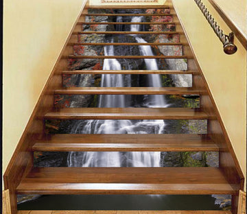 3D Simple Waterfall 121 Stair Risers