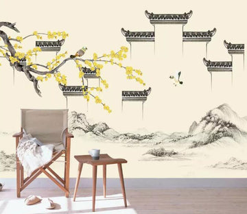 3D Yellow Plum WG1108 Wall Murals