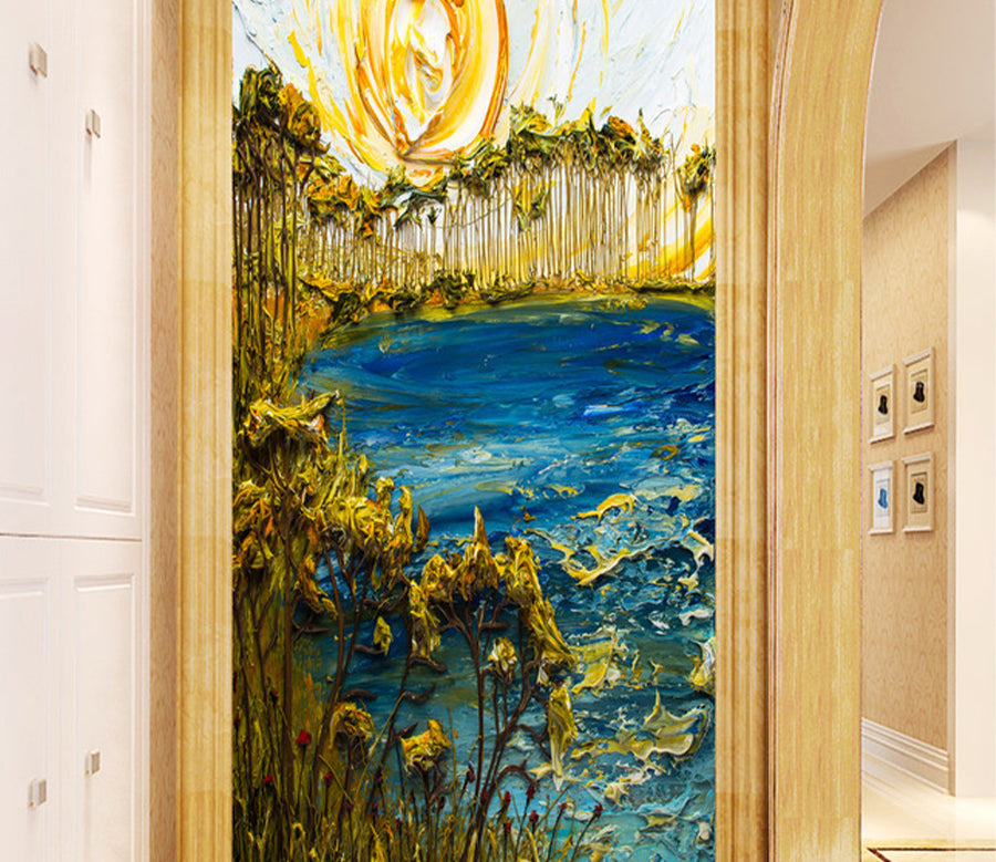 3D Oil Painting Sun WG134 Wall Murals