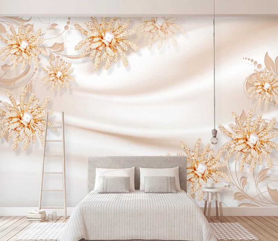 3D Shining Flower WC1379 Wall Murals