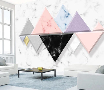 3D Triangle Marble WC2342 Wall Murals