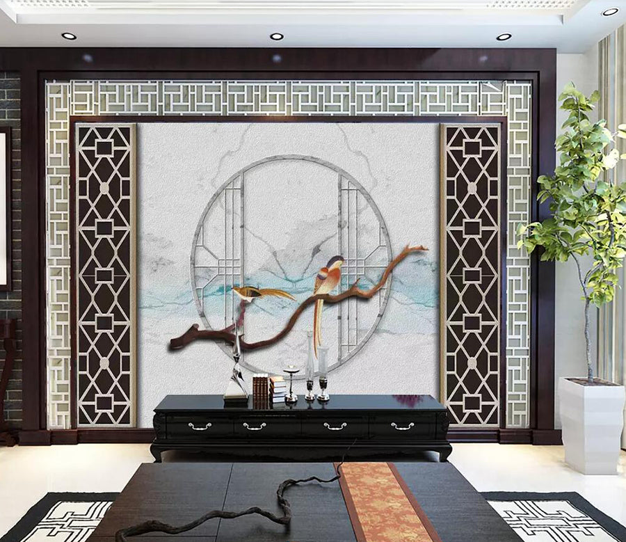 3D Branch Bird WG1228 Wall Murals