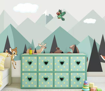 3D Mushroom Bear WG722 Wall Murals