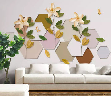 3D Square Lily WG968 Wall Murals