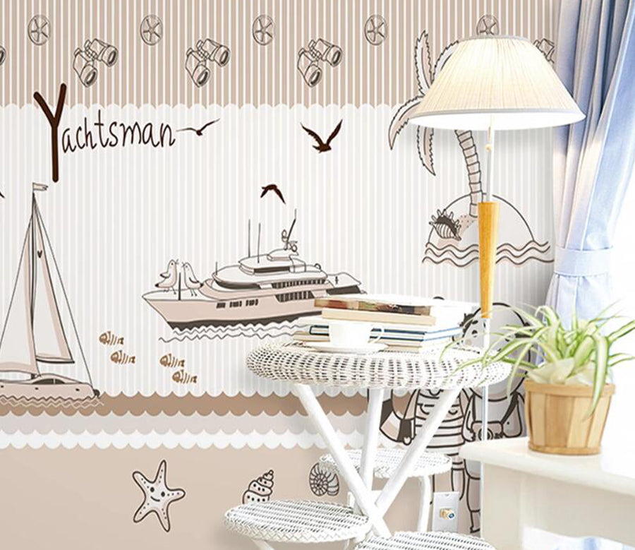 3D Lighthouse Ship WC2024 Wall Murals