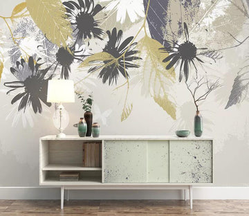 3D Smear Daisy WC2048 Wall Murals