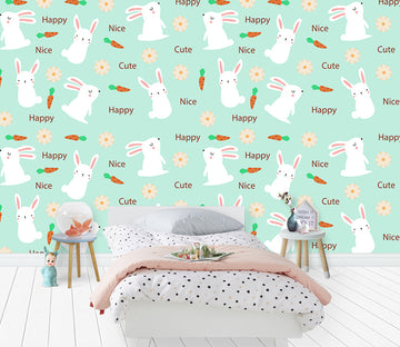 3D Rabbit Carrot WG426 Wall Murals