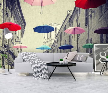 3D Colored Umbrella WG408 Wall Murals