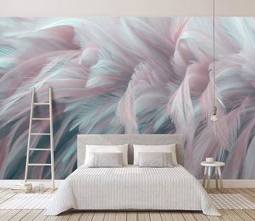 3D Pink Feather WG477 Wall Murals
