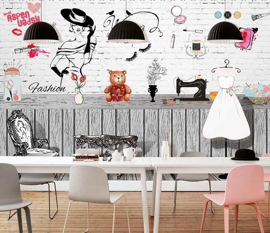 3D Woman Perfume WC1449 Wall Murals