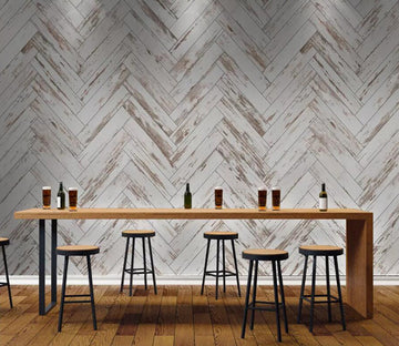 3D White Wood WG1155 Wall Murals