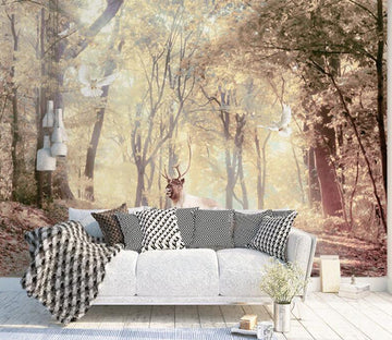 3D Forest Pigeon WC1722 Wall Murals