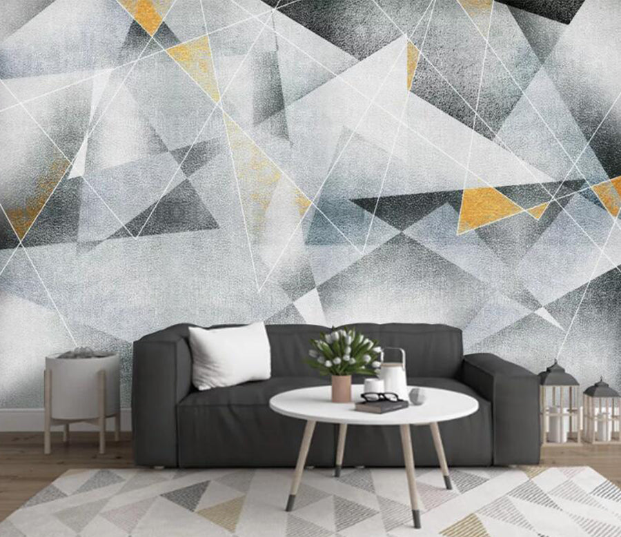 3D Modern Triangle WC2376 Wall Murals