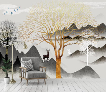 3D Sika Deer WC2330 Wall Murals