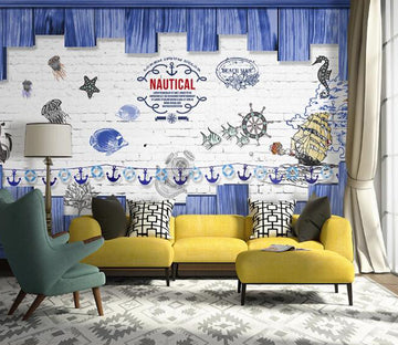 3D Starfish Fish WC1432 Wall Murals