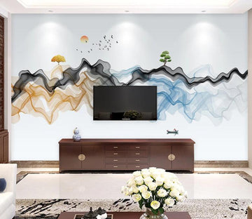 3D Big Wavy Tree WC1808 Wall Murals