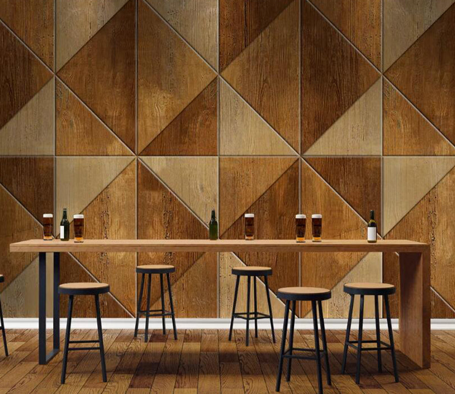 3D Wooden Square WC2610 Wall Murals