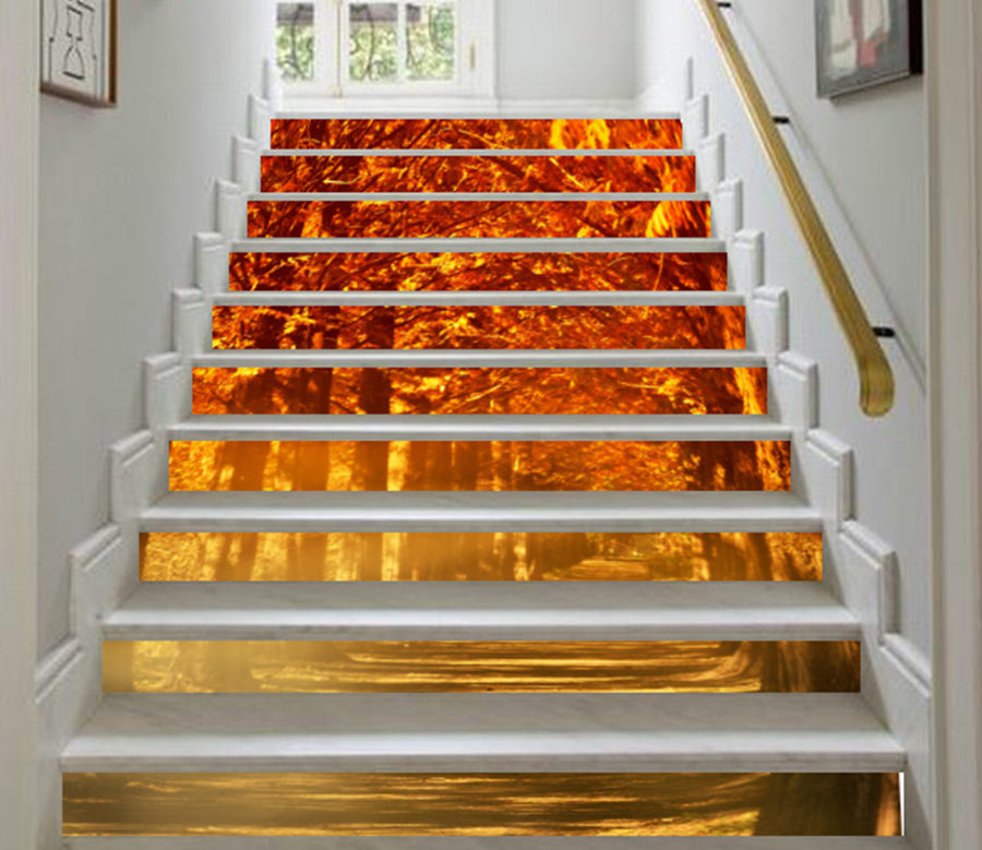 3D Golden Woods 083 Stair Risers