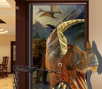 3D Solid Dinosaur WG066 Wall Murals