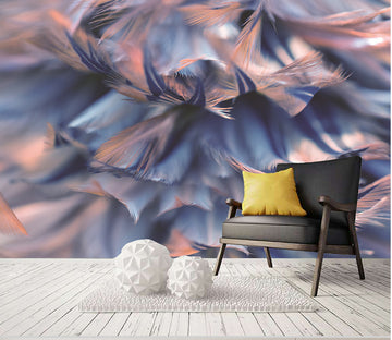 3D Purple Feather WG450 Wall Murals