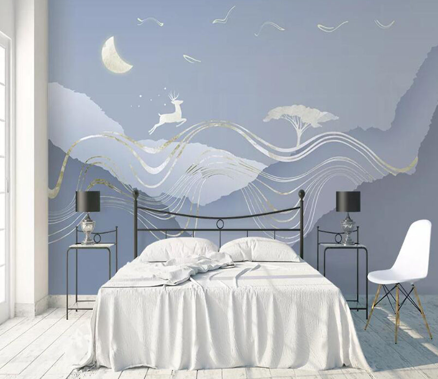 3D Meniscus Deer WC2105 Wall Murals