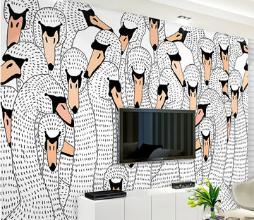 3D Swan Group WG290 Wall Murals