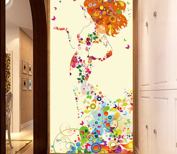 3D Painted Woman WG128 Wall Murals
