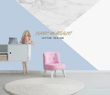 3D Blue English WC2584 Wall Murals