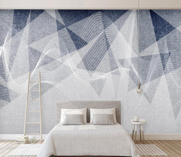 3D Blue Triangle WC2348 Wall Murals