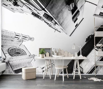 3D Building Sky WG645 Wall Murals