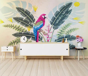 3D Cute Parrot WG870 Wall Murals