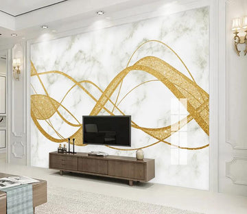 3D Golden Marble WC2054 Wall Murals