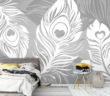 3D Peacock Feather WC2039 Wall Murals