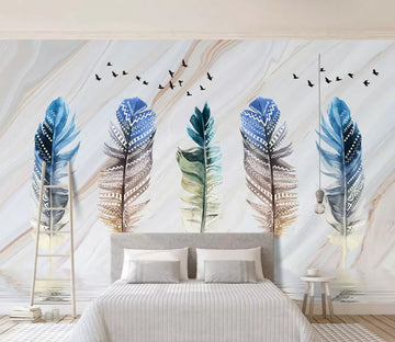 3D Feather Bird WG901 Wall Murals